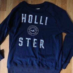 Oversized Navy Hollister Crew Neck